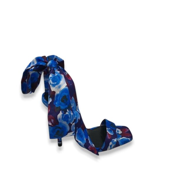 Sandale dama Zara, 36, material textil, albastru - imagine 1