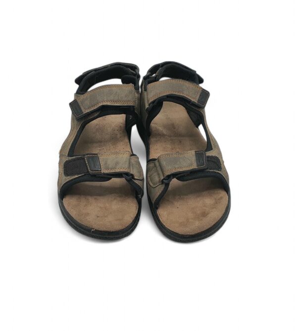 Sandale barbati Easy Go 42 imitatie de piele, maro negru - imagine 3