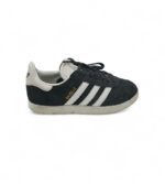 Adidasi dama Adidas, 40, piele intoarsa, negru alb