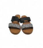 Saboti dama C&A, 37, imitatie de piele, negru alb - imagine 3