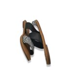 Saboti dama C&A, 37, imitatie de piele, negru alb - imagine 4