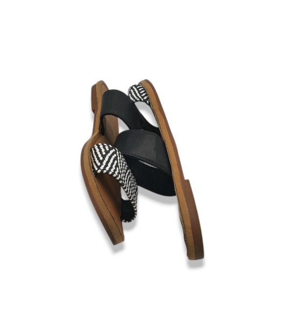 Saboti dama C&A, 37, imitatie de piele,  negru alb - imagine 4