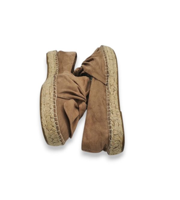 Espadrile dama Stradivarius, 39, material textil, maro - imagine 4