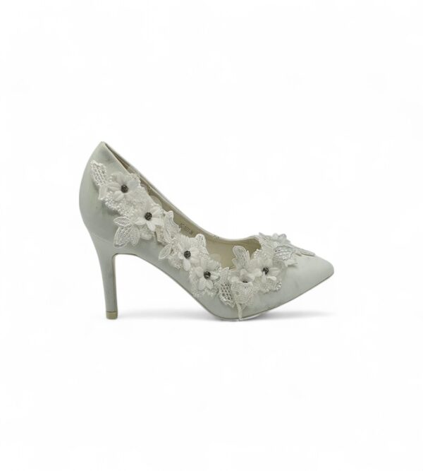 Pantofi dama Small Swan, 36, imitatie de piele, alb - imagine 1