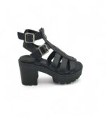 Sandale dama Catwalk, 36, imitatie de piele, negru