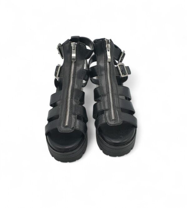 Sandale dama Catwalk, 36, imitatie de piele, negru - imagine 3