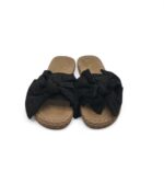 Saboti dama, 37, material textil, negru - imagine 3