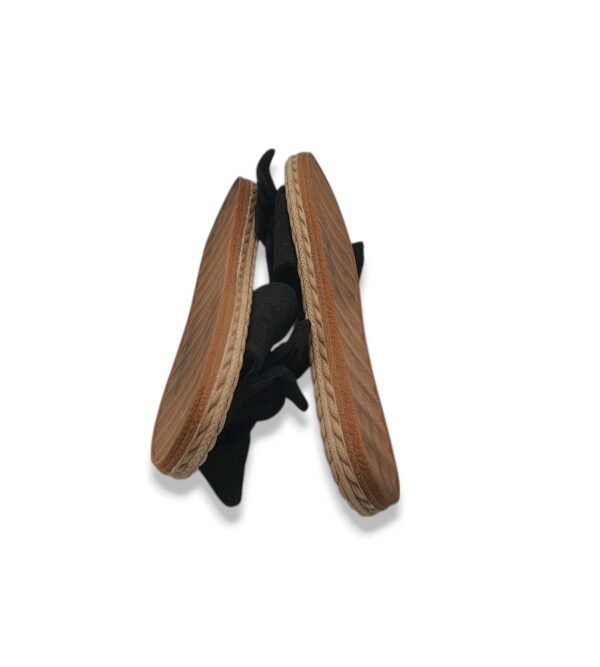 Saboti dama, 37, material textil, negru - imagine 4