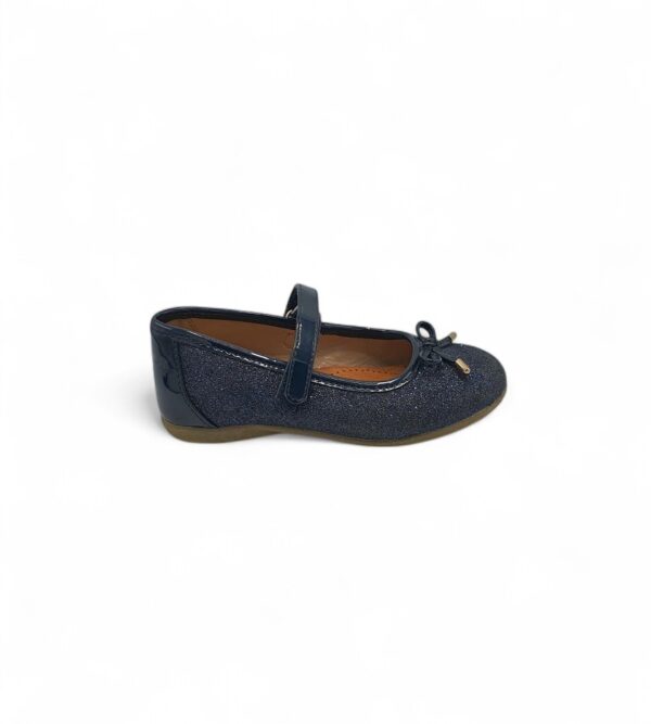Balerini copii Cupcake 29 imitatie de piele, bleumarin - imagine 1