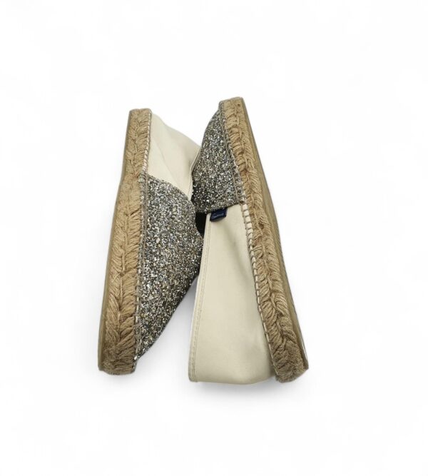 Espadrile dama Gaimo, 41, piele, material textil, alb gri - imagine 4