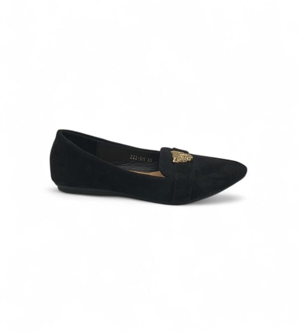Balerini dama 35 material textil, negru - imagine 1