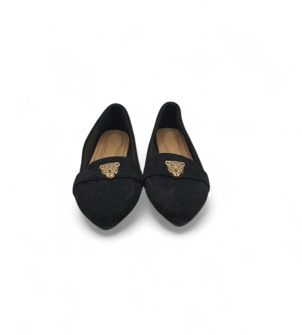 Balerini dama 35 material textil, negru - imagine 3