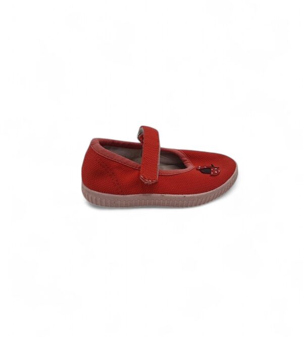 Balerini copii Cupcake, 22, material textil, rosu - imagine 1