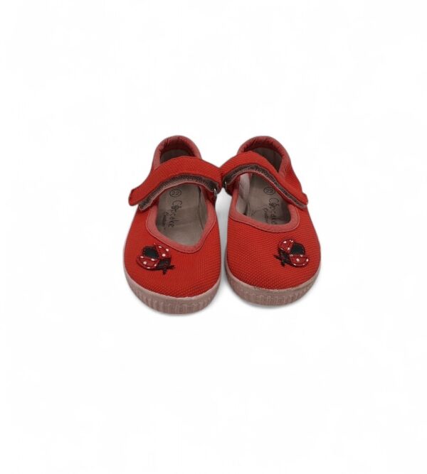 Balerini copii Cupcake, 22, material textil, rosu - imagine 3