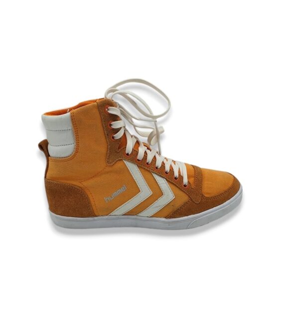Tenisi dama Hummel, 38, piele intoarsa, material textil, portocaliu - imagine 1