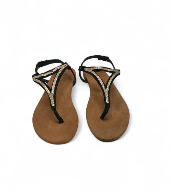 Sandale dama H&M, 40, material textil,  negru - imagine 3