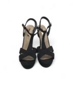Sandale dama Primark 38 material textil, negru - imagine 3