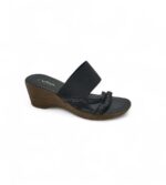 Saboti dama Vista, 37, imitatie de piele, material textil, negru