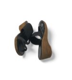 Saboti dama Vista, 37, imitatie de piele, material textil, negru - imagine 4