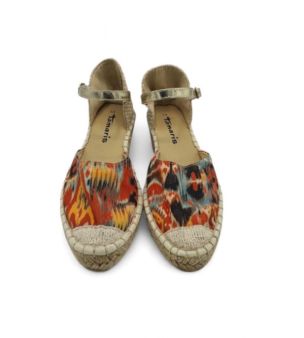 Sandale dama Tamaris, 38, material textil, multicolor - imagine 3