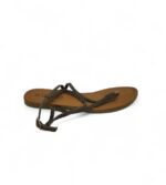 Sandale dama Sandalup, 39, material textil, maro