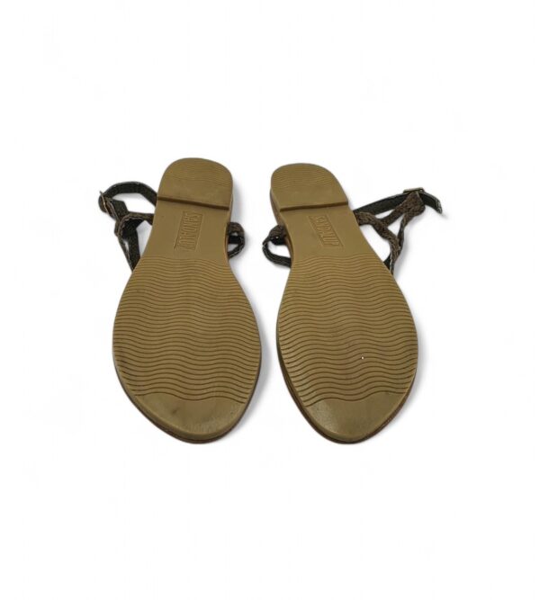 Sandale dama Sandalup, 39, material textil, maro - imagine 5