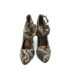Pantofi dama Fiore 39 imitatie de piele, alb gri - imagine 3