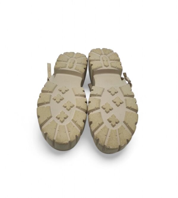 Sandale dama Claseul 37, material textil, crem - imagine 5