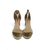 Sandale dama Zapatos 40 imitatie de piele, crem - imagine 3