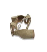 Sandale dama Zapatos 40 imitatie de piele, crem - imagine 4