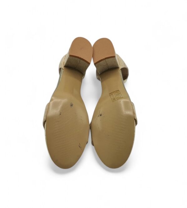 Sandale dama Zapatos 40 imitatie de piele, crem - imagine 5