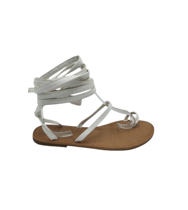 Sandale dama Raid 39 imitatie de piele, alb - imagine 1