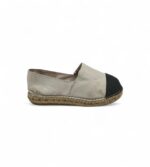 Espadrile dama 38 piele, gri negru