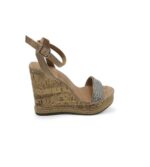 Sandale dama New Look, 37, material textil, gri