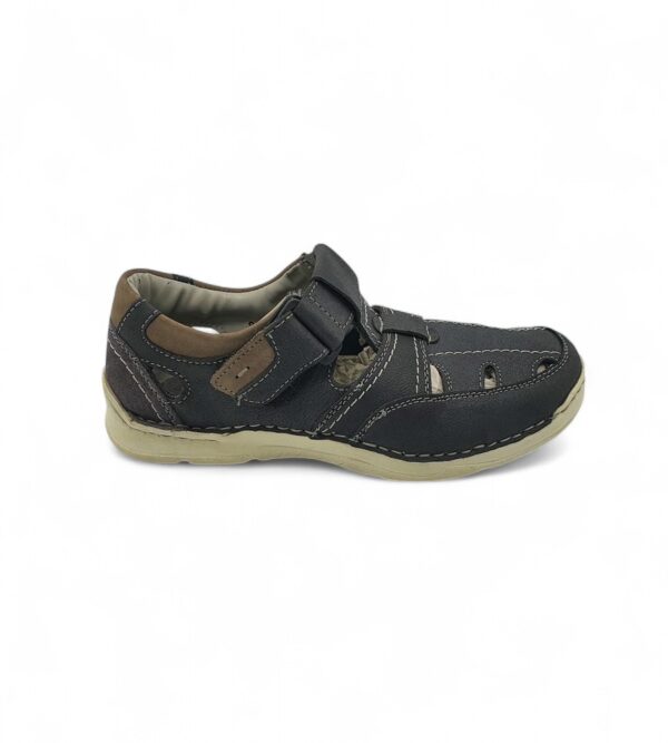 Sandale barbati 41 imitatie de piele, negru - imagine 1