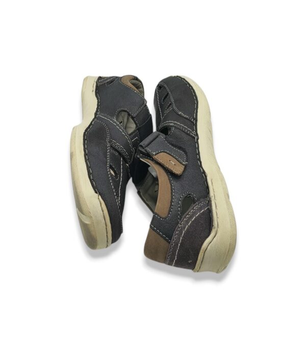 Sandale barbati 41 imitatie de piele, negru - imagine 4