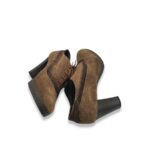 Pantofi dama Patrizia Rigotti 37, piele intoarsa, maro - imagine 4