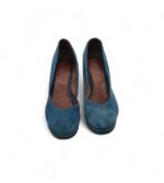 Pantofi dama 37, piele intoarsa, albastru - imagine 3