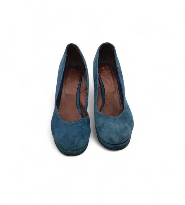 Pantofi dama 37, piele intoarsa, albastru - imagine 3