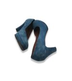 Pantofi dama 37, piele intoarsa, albastru - imagine 4