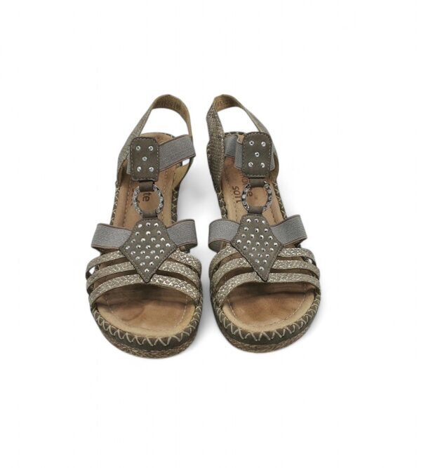 Sandale dama Remonte 38, imitatie de piele, gri - imagine 3