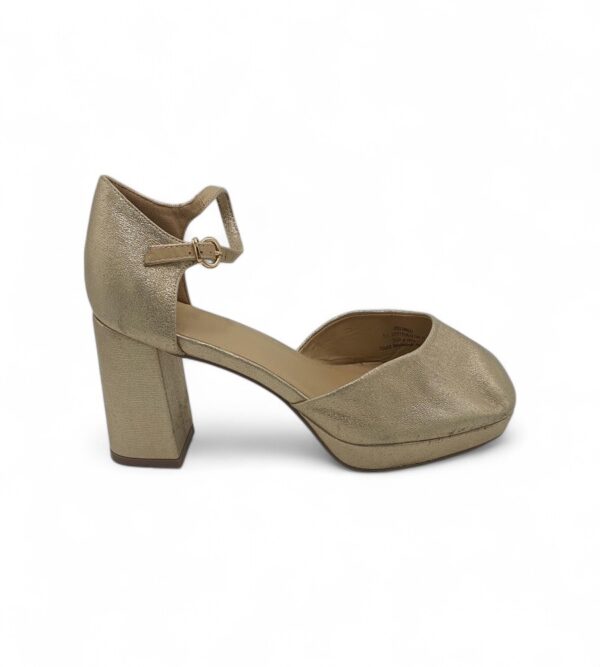 Sandale dama 42 imitatie de piele, crem auriu - imagine 1