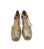 Sandale dama 42 imitatie de piele, crem auriu - imagine 3