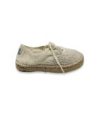 Espadrile dama Natural World 39, material textil, alb