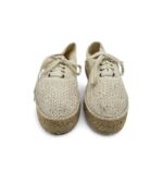 Espadrile dama Natural World 39, material textil, alb - imagine 3