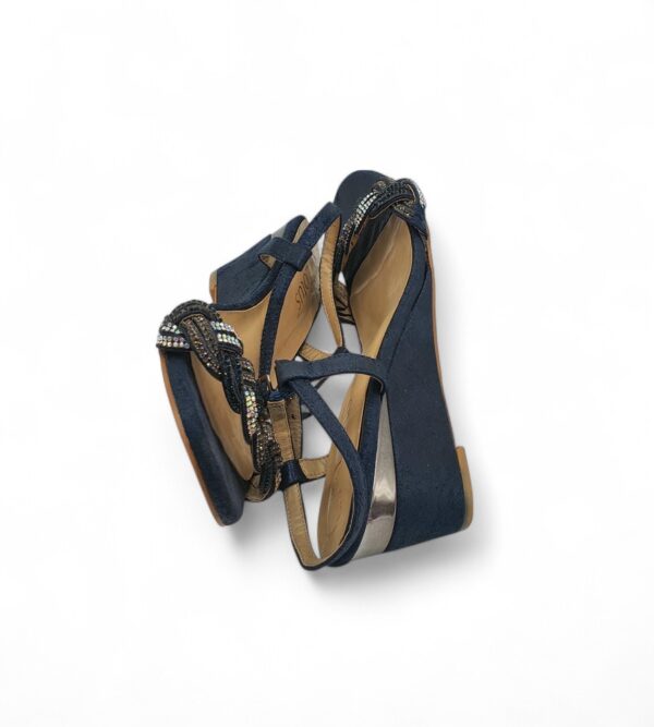 Sandale dama Lotus 40 piele intoarsa , bleumarin - imagine 4