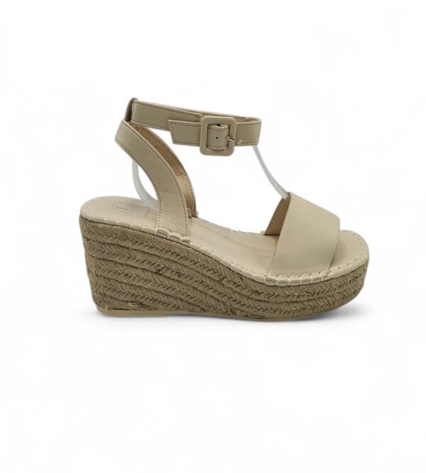 Sandale dama Farnco Banetti 39, imitatie de piele, crem - imagine 1