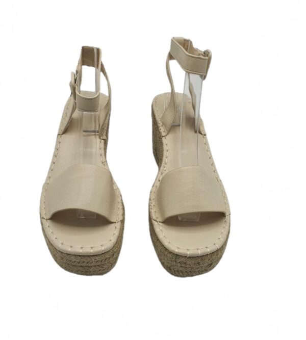 Sandale dama Farnco Banetti 39, imitatie de piele, crem - imagine 3