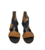Sandale dama 38, imitatie de piele, albastru maro - imagine 3