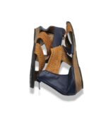 Sandale dama 38, imitatie de piele, albastru maro - imagine 4